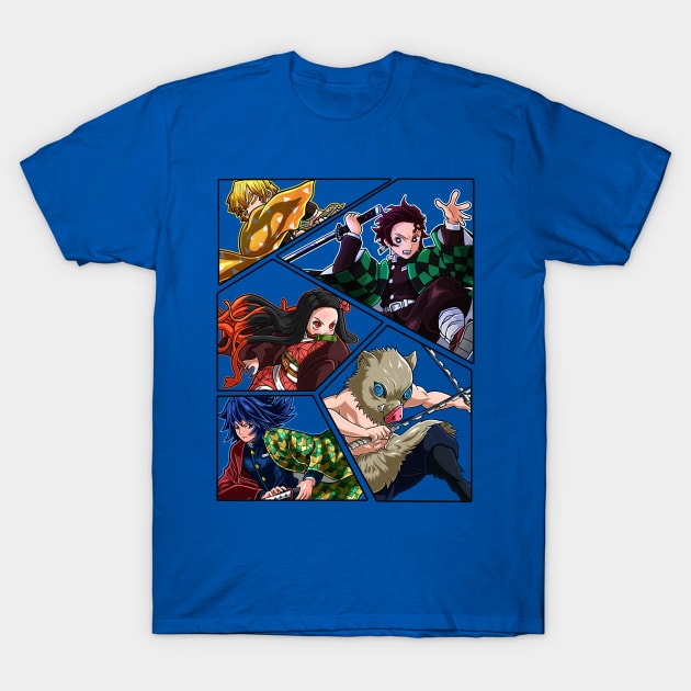 Demon Slayer Tanjiro Team Color T-Shirt by Paradox Studio